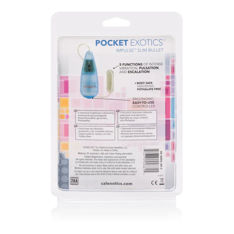 Impulse Pocket Paks Slim Silver Bullet - MyPleasure