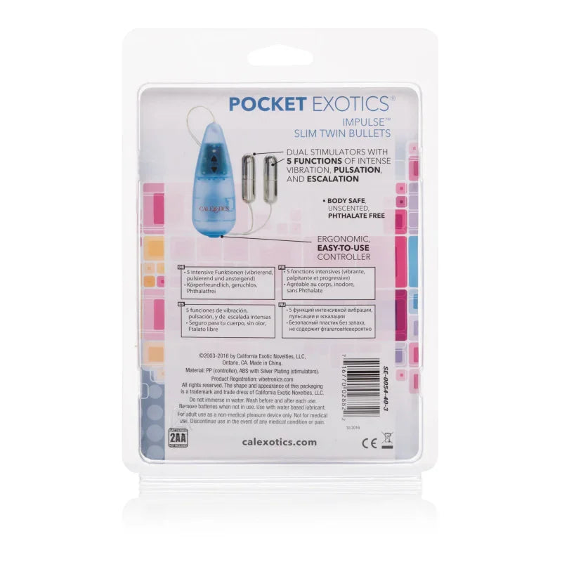 Impulse Pocket Paks Slim Twin Bullets - MyPleasure