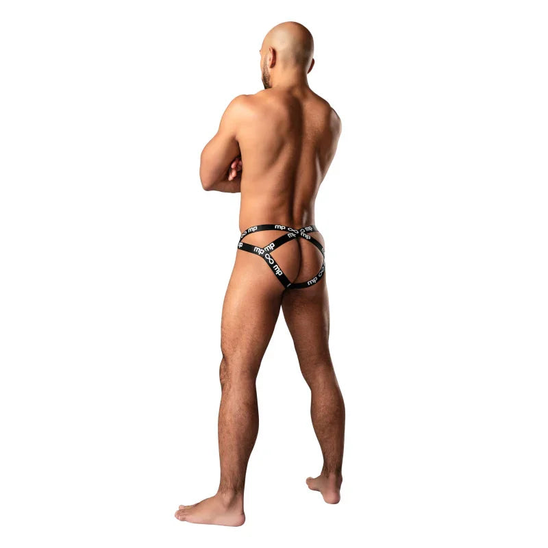 Infinite Comfort - Amplifying Strappy Jock - Small/medium - Black - MyPleasure