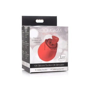 Inmi - Bloomgasm Wild Rose Silicone Suction Stimulator - Red - MyPleasure