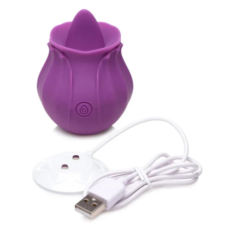 Inmi - Bloomgasm Wild Violet Licking Silicone Stimulator - Violet - MyPleasure
