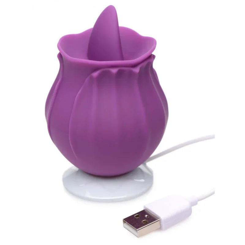 Inmi - Bloomgasm Wild Violet Licking Silicone Stimulator - Violet - MyPleasure