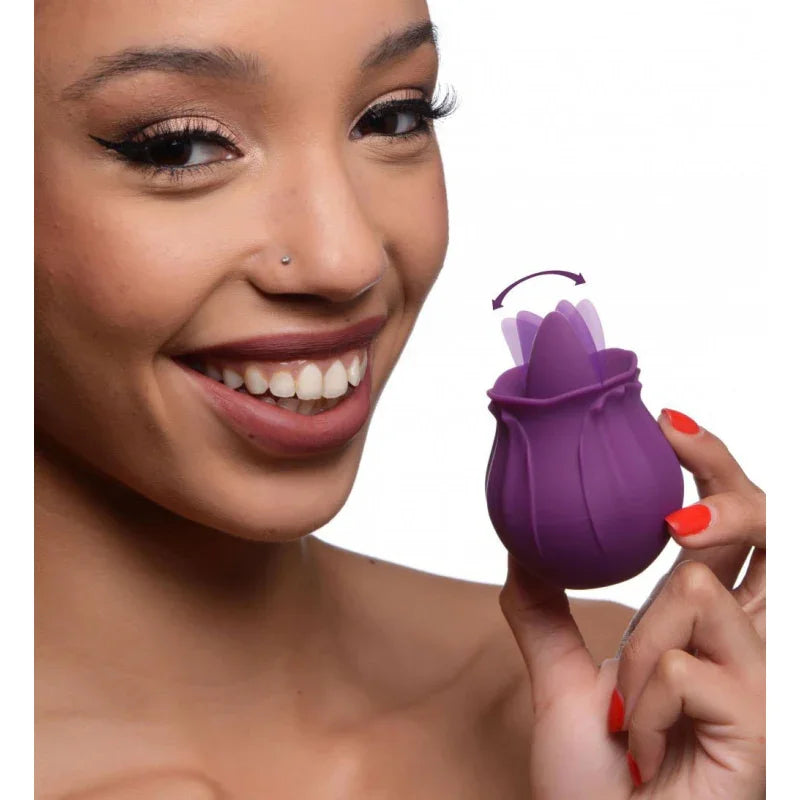 Inmi - Bloomgasm Wild Violet Licking Silicone Stimulator - Violet - MyPleasure