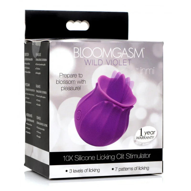 Inmi - Bloomgasm Wild Violet Licking Silicone Stimulator - Violet - MyPleasure
