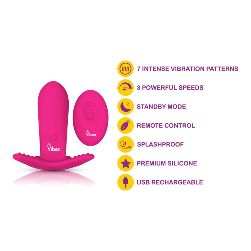 Intrigue - Remote Control 10-Function Panty Vibe - Hot Pink