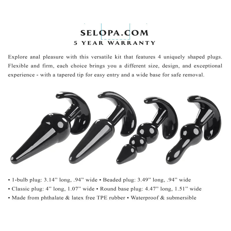 Intro to Plugs - Black - MyPleasure