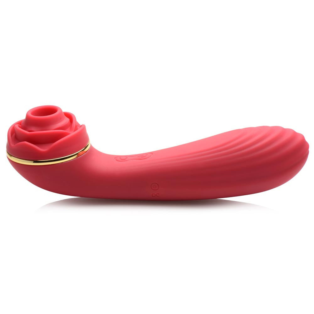 Inmi Bloomgasm Passion Petals 10x Silicone Suction Rose Vibrator - Red