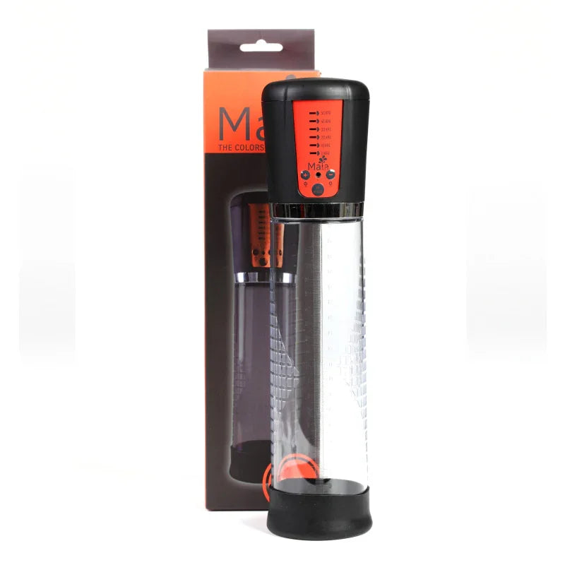 Jackson Rechargeable Penis Vacuum Pump - Orange - MyPleasure