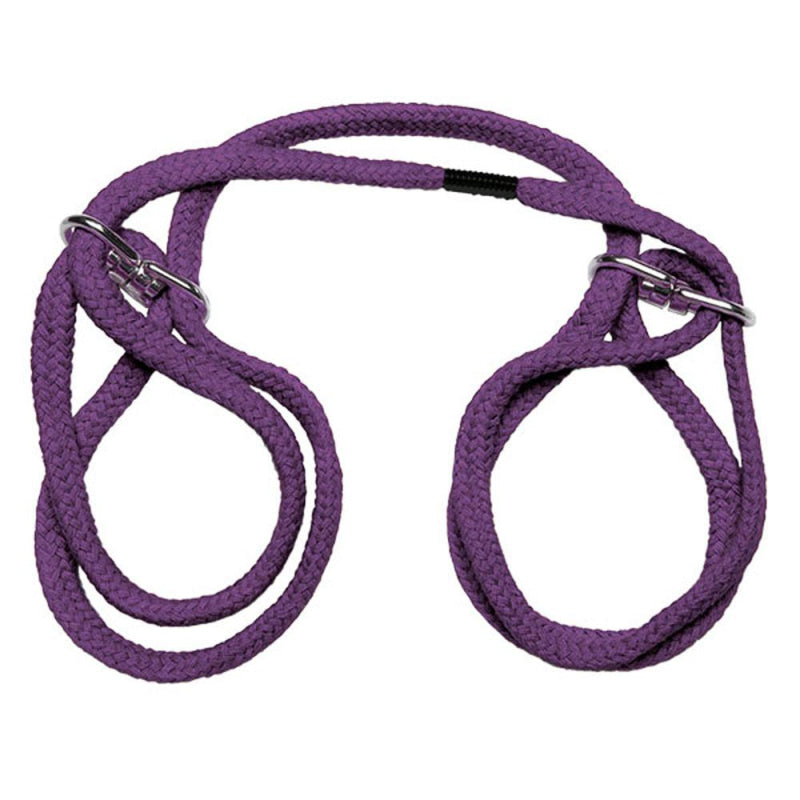 Japanese Style Bondage - Cotton Wrist or Ankle  Cotton Cuffs - Purple