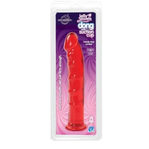 Jelly Jewels - Dong With Suction Cup - Red - MyPleasure