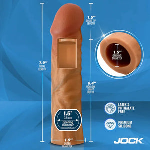 Jock 1.5&quot; Silicone Penis Extension Sleeve - Medium - MyPleasure