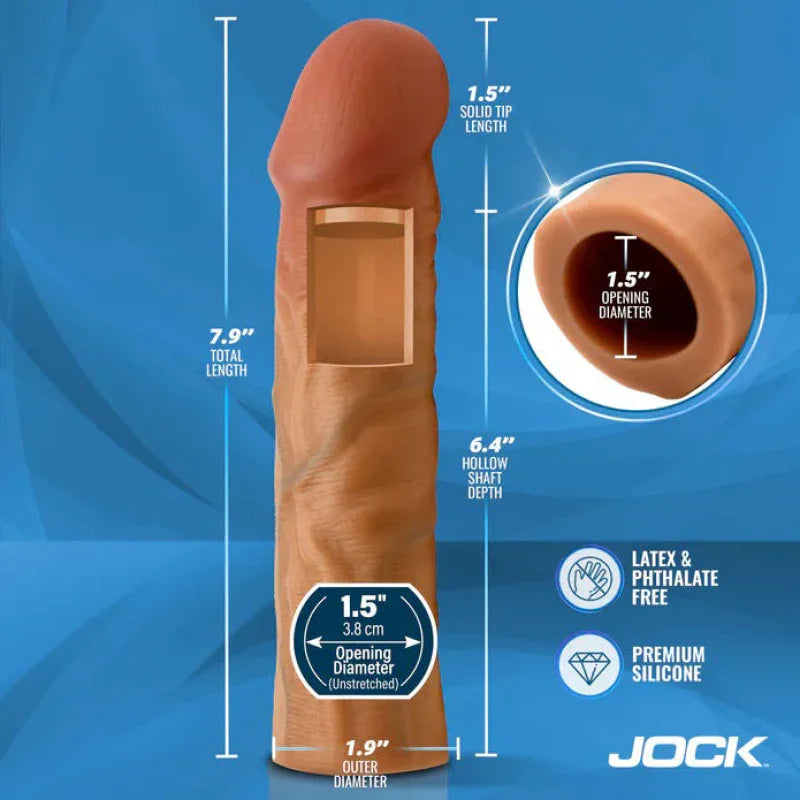 Jock 1.5&quot; Silicone Penis Extension Sleeve - Medium - MyPleasure