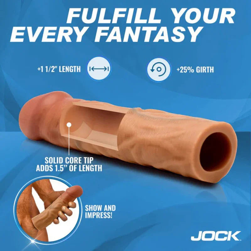 Jock 1.5&quot; Silicone Penis Extension Sleeve - Medium - MyPleasure