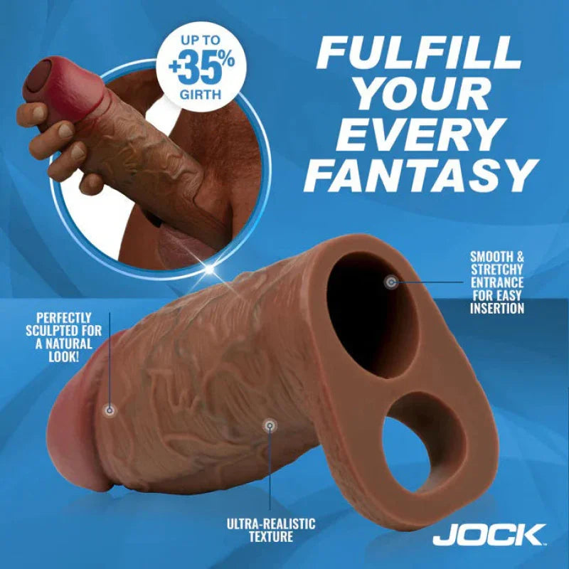 Jock Silicone Penis Extension Sleeve - Dark - MyPleasure