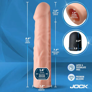 Jock Vibrating Penis Extension with Remote - Light - MyPleasure