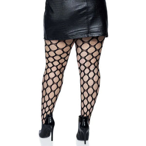 Jumbo Pothole Net Tights - 1x/2x - Black - MyPleasure