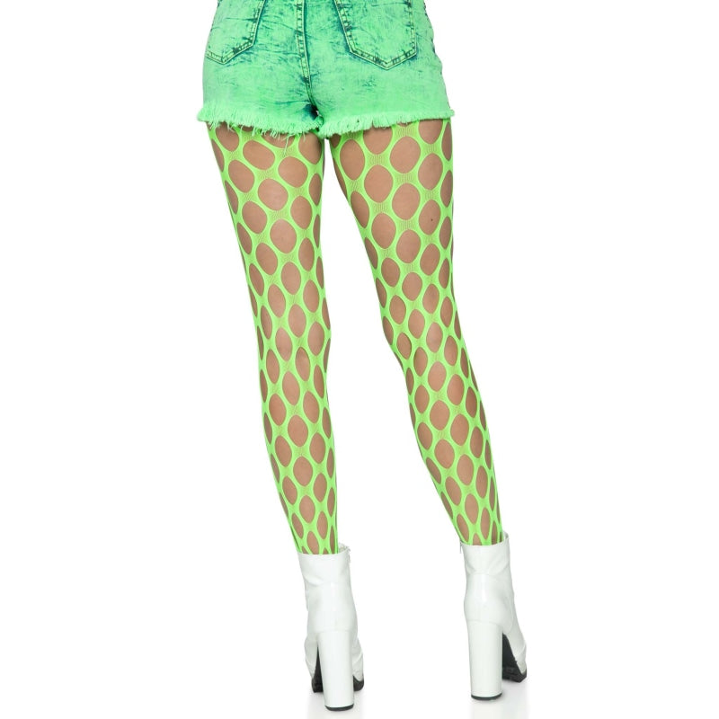 Jumbo Pothole Net Tights - Neon Green - One Size Green - One Size