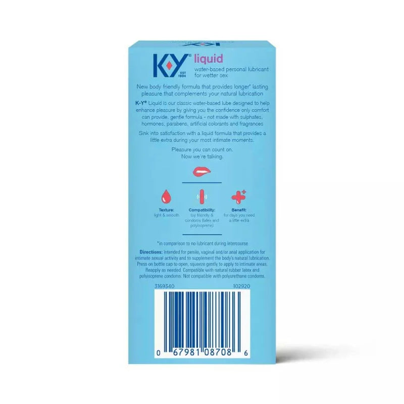 K-Y Liquid 2.5 Oz Bottle - MyPleasure