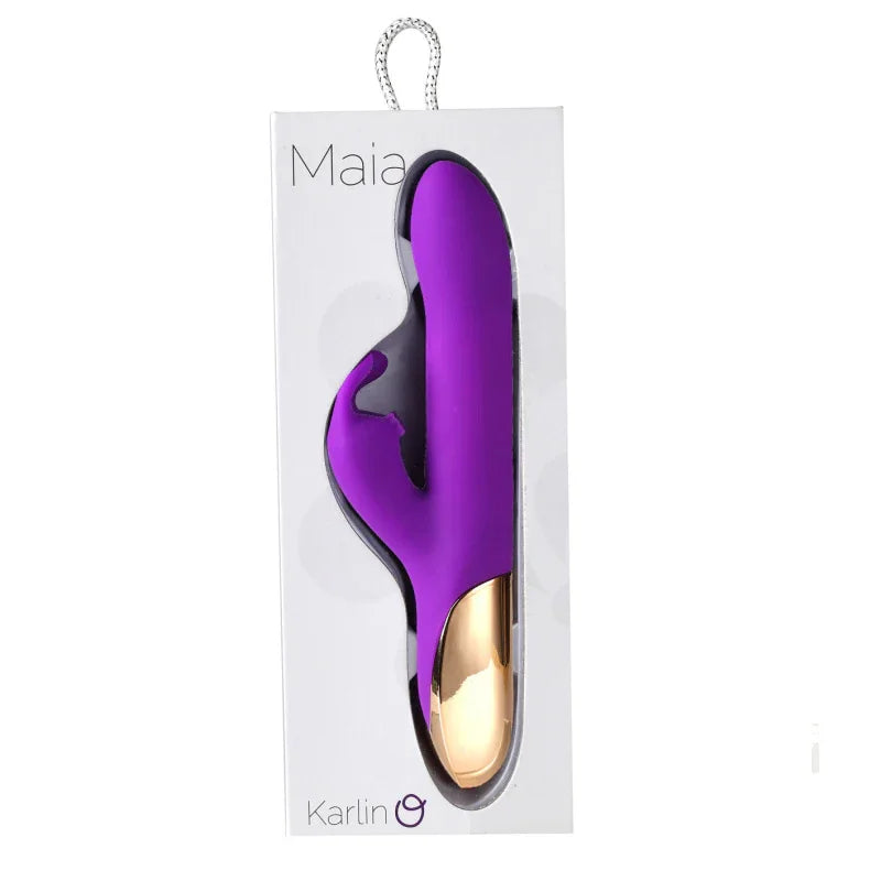 Karlin USB Rechargeable 10-Function Rabbit Vibrator - Purple - MyPleasure