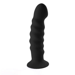 Kendall Silicone Dong Swirled Satin Finish - Black - MyPleasure