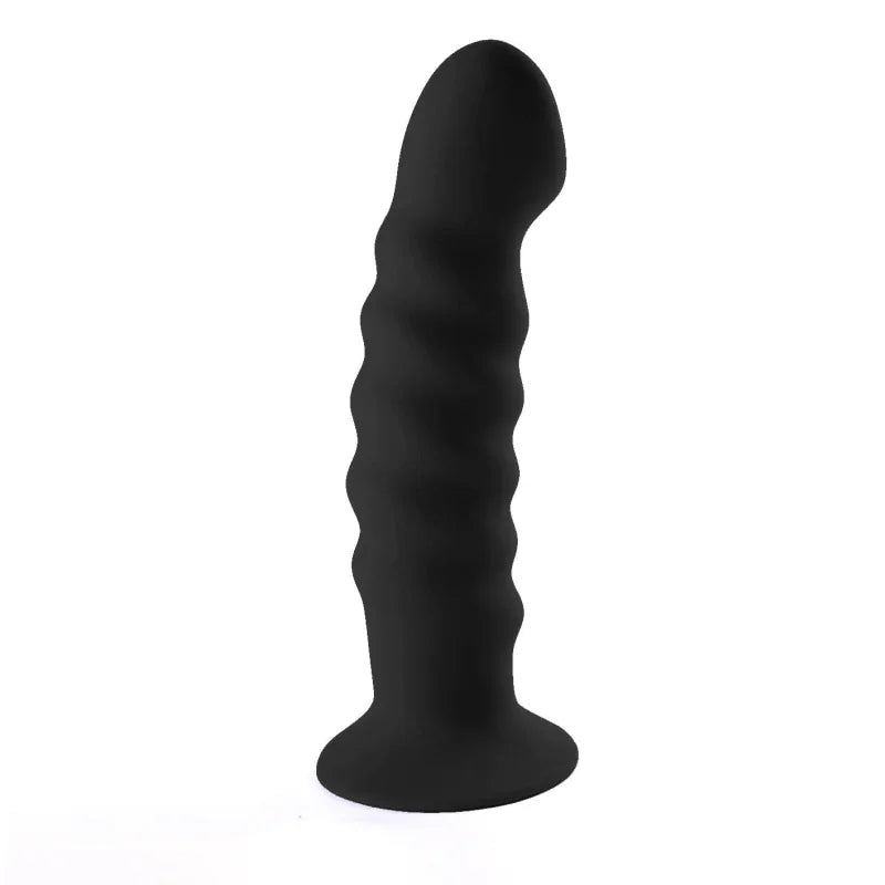 Kendall Silicone Dong Swirled Satin Finish - Black - MyPleasure