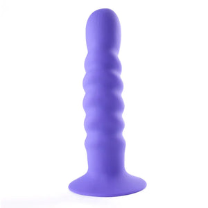 Kendall Silicone Dong Swirled Satin Finish - Neon Purple - MyPleasure