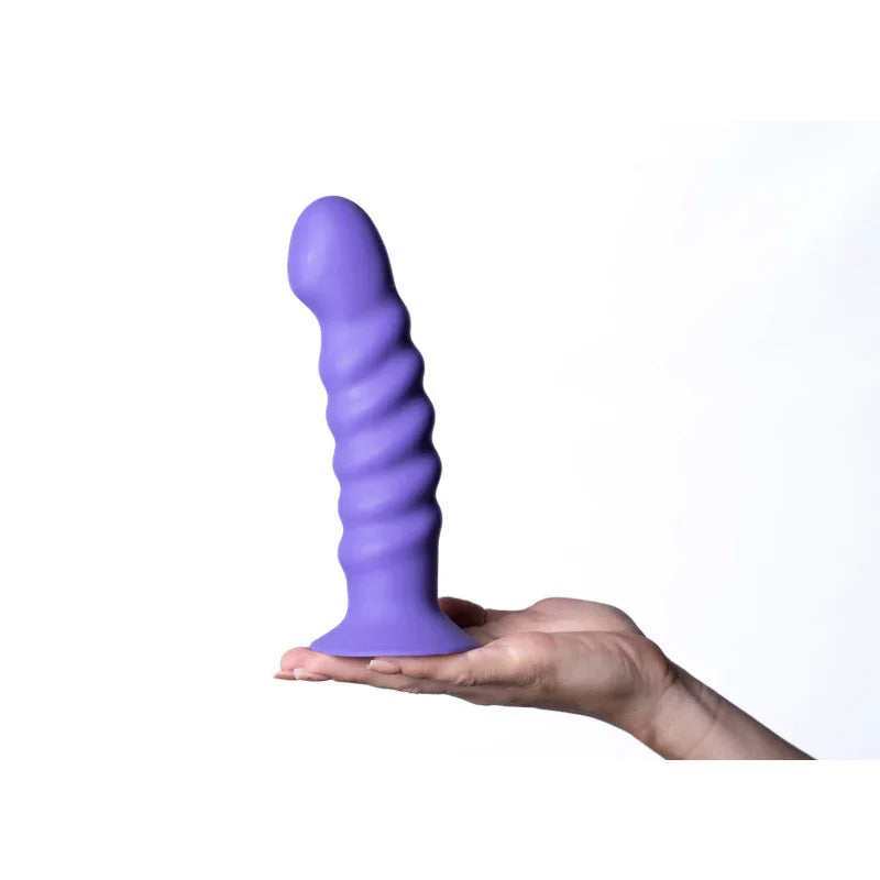 Kendall Silicone Dong Swirled Satin Finish - Neon Purple - MyPleasure