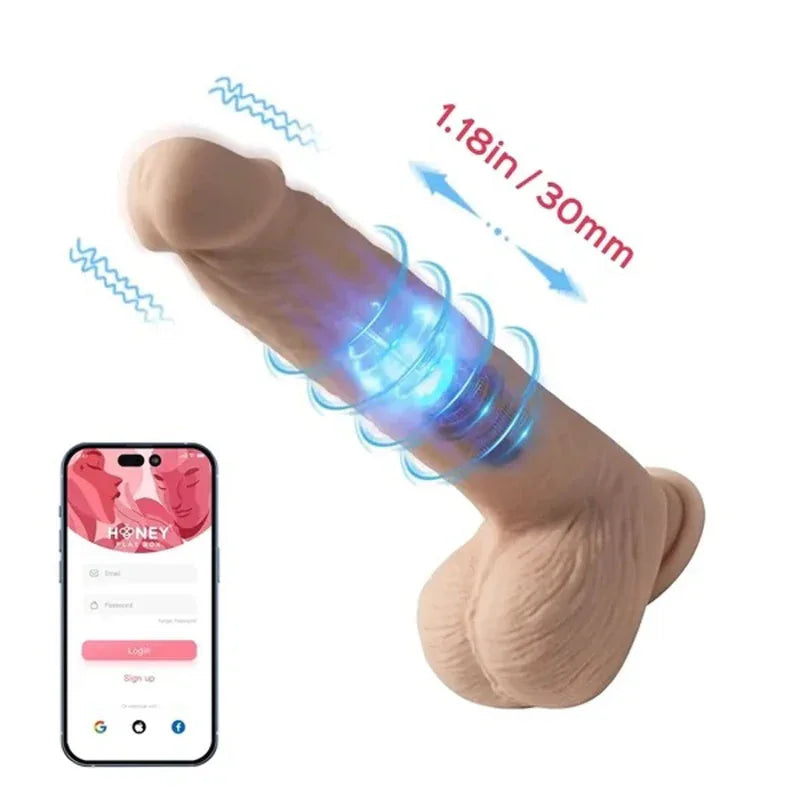 Kenzo-App Controlled 9.5"" Big Realistic - Thrusting Dildo - MyPleasure