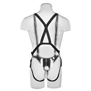 King Cock 10" Hollow Strap-on Suspender System - Flesh - MyPleasure