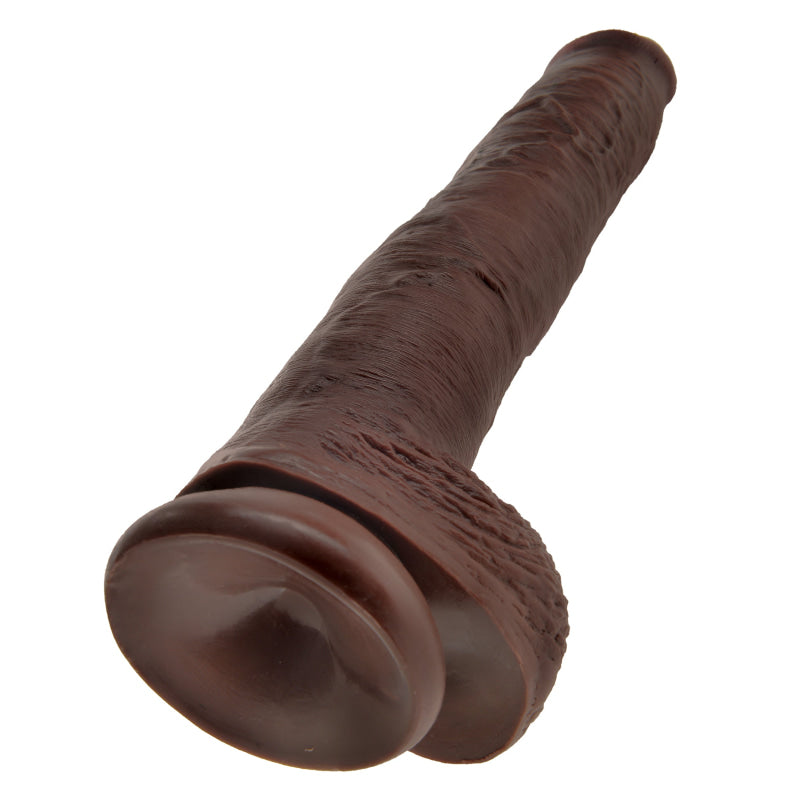 King Cock 14" Cock With Balls - Brown