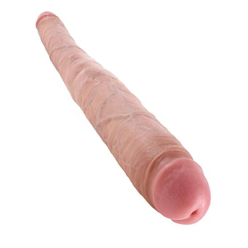 King Cock 16 Inch Tapered Double Dildo - Flesh