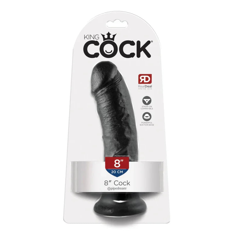 King Cock 8-Inch Cock - Black - MyPleasure