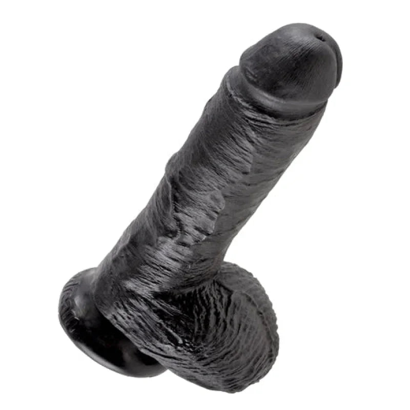 King Cock 8-Inch Cock With Balls - Black - MyPleasure