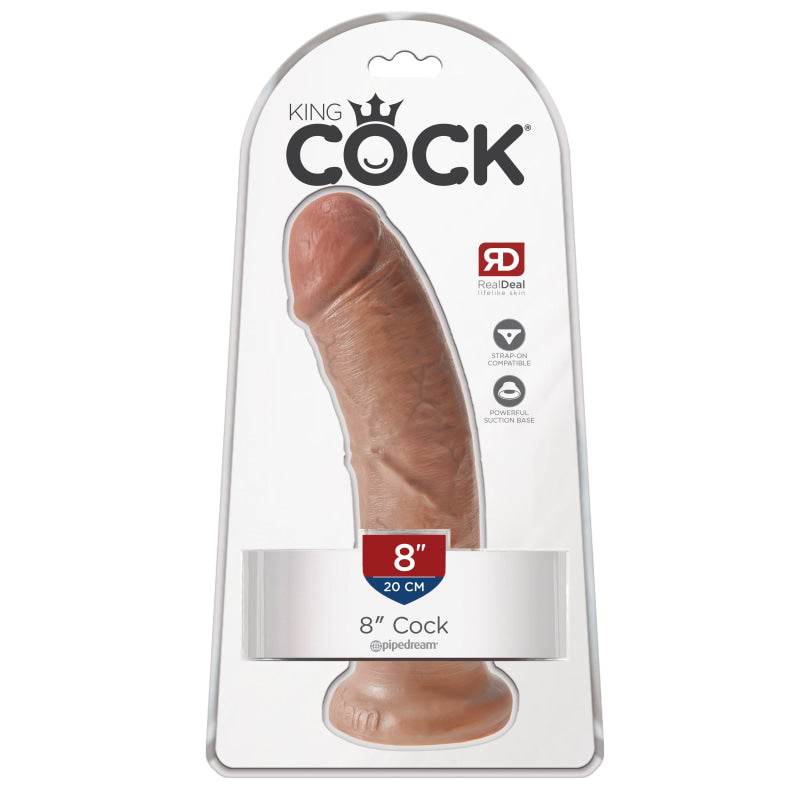 King Cock  8" Cock - Tan