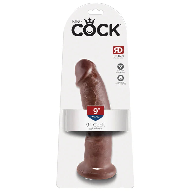 King Cock 9-Inch Cock - Brown - MyPleasure