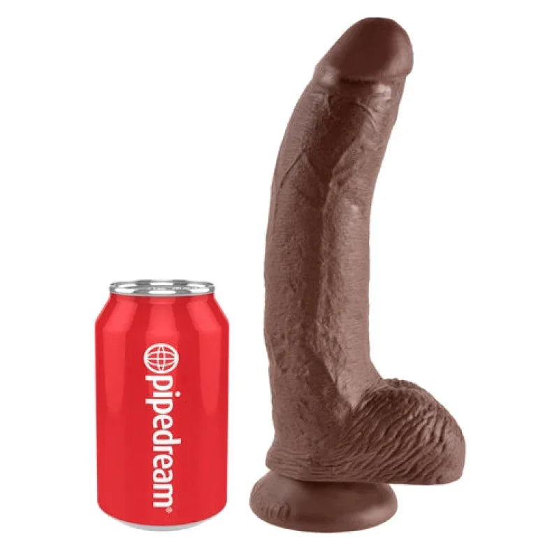 King Cock 9-Inch Cock With Balls - Brown - MyPleasure