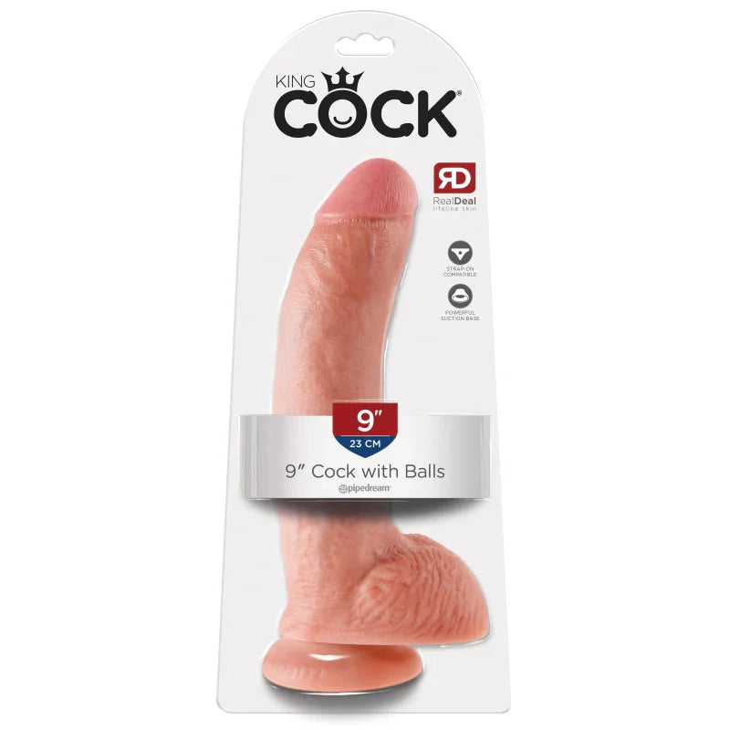 King Cock 9-Inch Cock With Balls - Flesh - MyPleasure