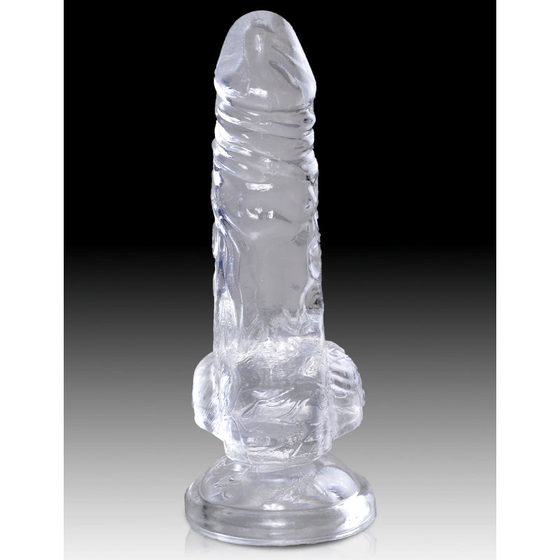 King Cock Clear 4" Cock With Balls