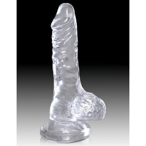 King Cock Clear 4" Cock With Balls - MyPleasure