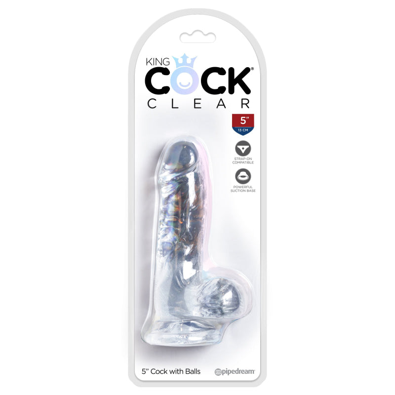 King Cock Clear 5" Cock With Balls