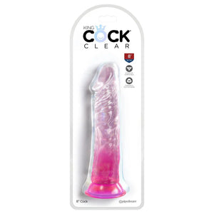 King Cock Clear 8 Inch - Pink - MyPleasure