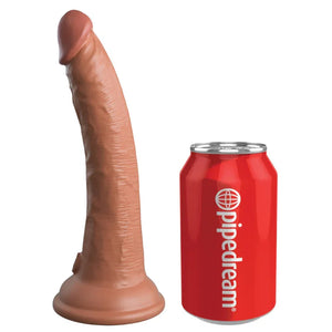 King Cock Elite 7 Inch Dual Density Silicone Cock - Tan