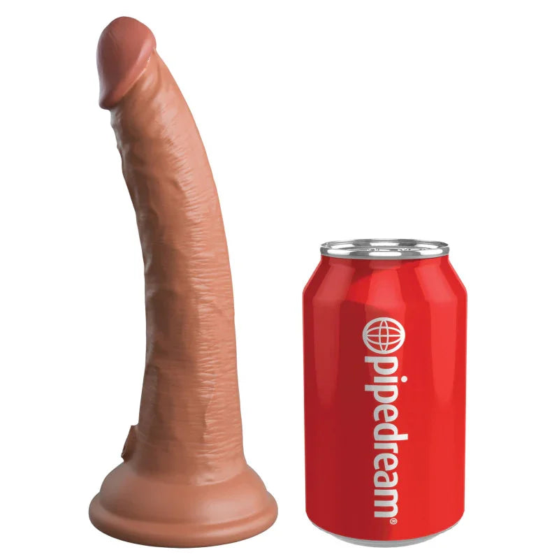 King Cock Elite 7 Inch Dual Density Silicone Cock - Tan