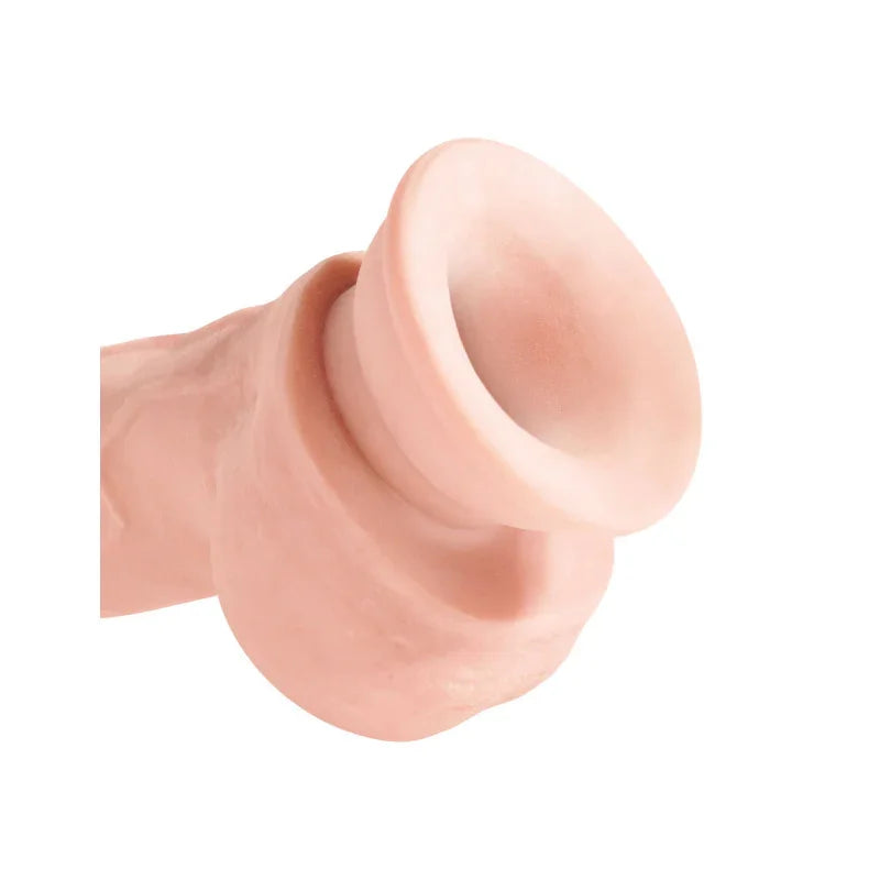 King Cock Plus Triple Density 8" Cock With Balls - Flesh - MyPleasure