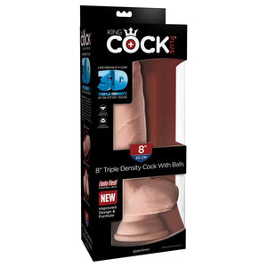 King Cock Plus Triple Density 8" Cock With Balls - Flesh - MyPleasure