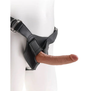 King Cock Strap-on Harness With 7" Cock - Tan - MyPleasure