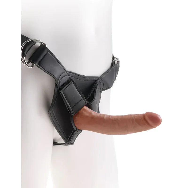 King Cock Strap-on Harness With 7" Cock - Tan - MyPleasure