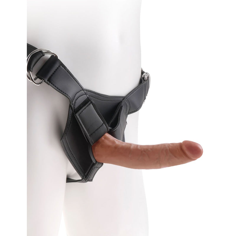 King Cock Strap-on Harness With 7" Cock - Tan