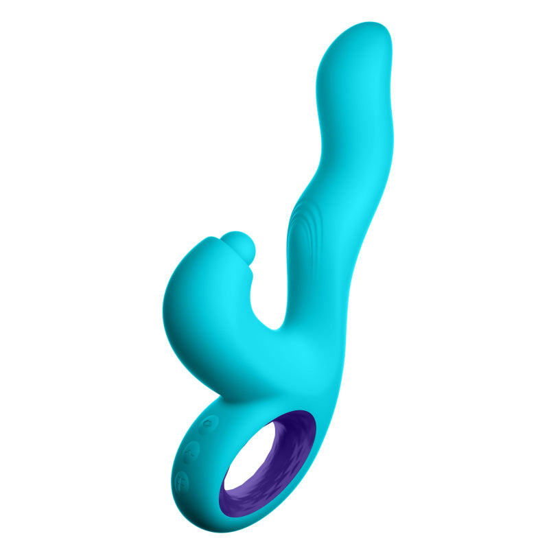 Klio Triple Action Thumping Rabbit Vibrator -  Turquoise