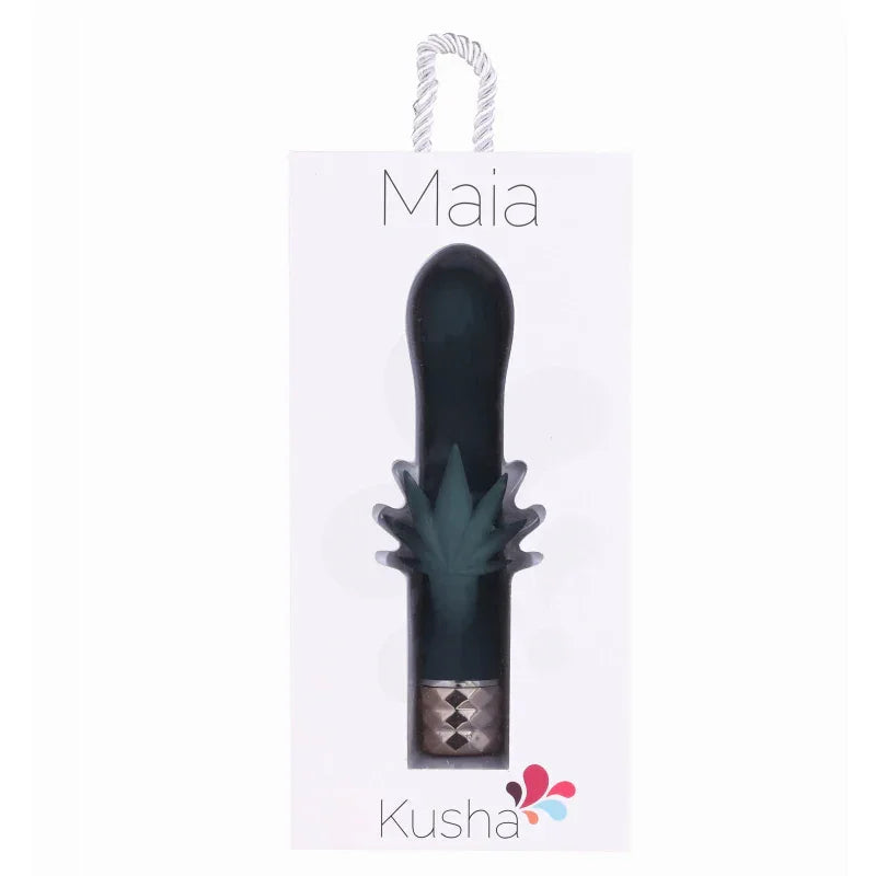 Kusha 420 Series Crystal Gems G-Spot Vibrator - Green - MyPleasure